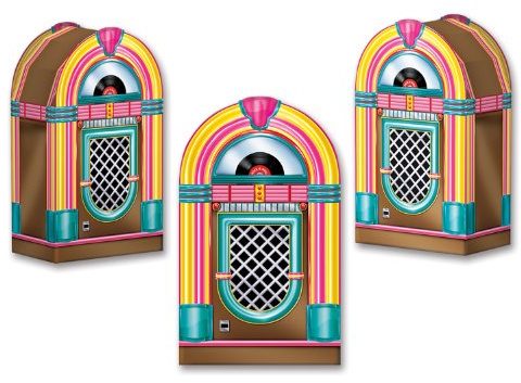 A Beistle Creation 54125 Jukebox Geschenkboxen, Papier, Mehrfarbig