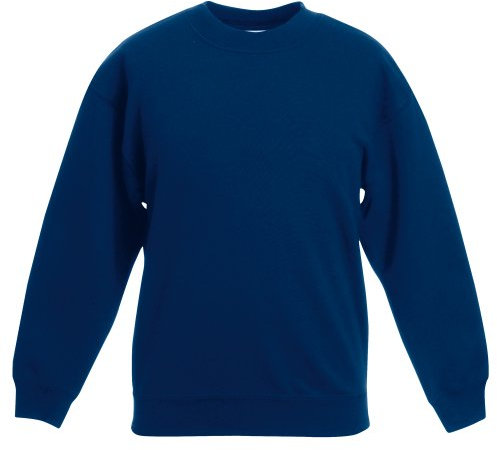 Fruit of the Loom Fruit of the Loom Kinder Unisex Classic 80/20 Set-In Sweatshirt 7-8 Navy