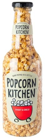Popcorn Kitchen Giant Sweet & Chilli Vegan Gourmet Popcorn, Moneybox Bottle, 550 g