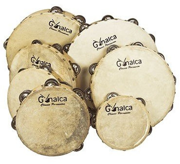 Gonalca Percusion VH01330 - Pandereta doble 20 cm p/piel
