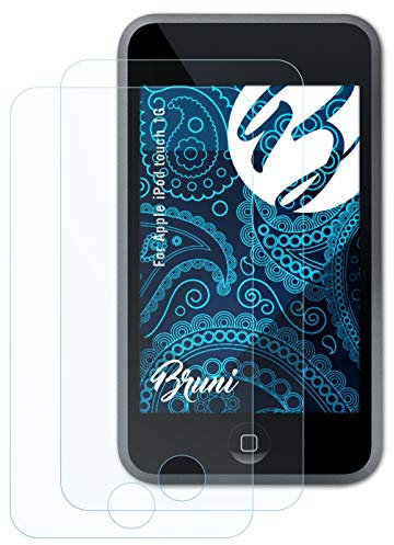 Bruni Schutzfolie kompatibel mit Apple iPod touch 1G Folie, glasklare Displayschutzfolie (2X)