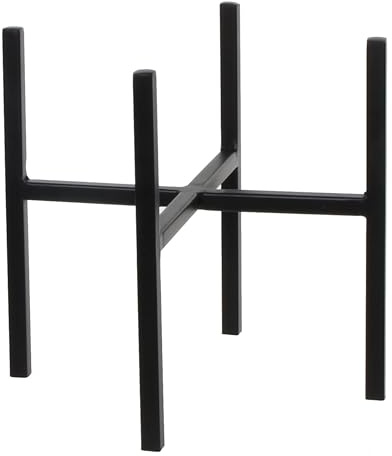 Mica decorations Decorations Ascot Pflanzenständer - L24 x B24 x H25 cm - Metall - Schwarz, L: 24 cm B: 24 cm H:25 cm