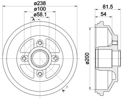 TMD Friction Services 94043100 Bremstrommel