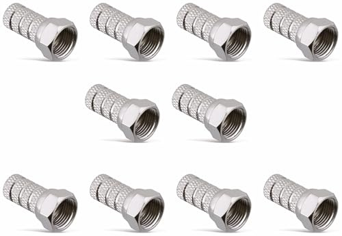 S-IMPULS F-Stecker, 6,7 mm, Aufdrehmontage, 10 Stück