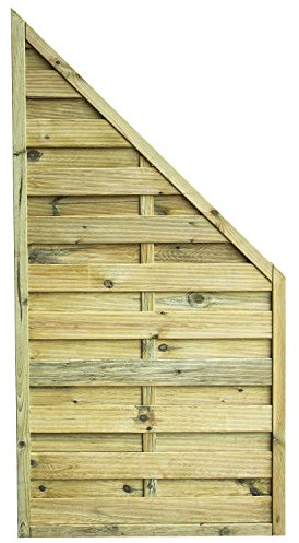 AVANTI TRENDSTORE - Lara - Abschlusswand, eckig, aus Holz für den Garten oder Balkon. Maße: BHT 90x90/180x4,5 cm