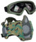 AOUTACC Airsoft-Maske mit taktischer Schutzbrille,Airsoft Maske mit Gehörschutz, Airsoft Protective Gear Set für Erwachsene Männer Frauen Paintball Schießen CS-DW