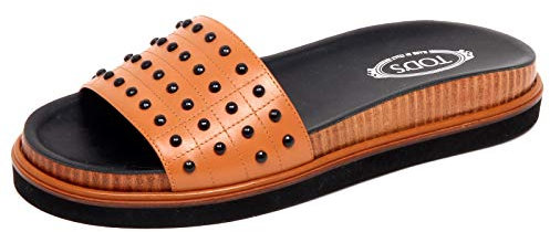 Tod's F3196 Sandalo Donna Light Brown Scarpe Rubber Studs Shoe Woman [35]