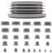 55mm Plastic End Caps, Grey Tube Inserts Bungs, Pack of 4 (See Second Image for Ordering Guide) - Made in Germany