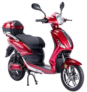 Tecnobike Shop Bici Elettrica a Pedalata Assistita Biciclette Elettroniche Alimentate Z-Tech ZT-09-A 250w 12Ah Batteria al Piombo (Rosso)