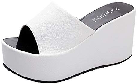 Tongs Sabots Chaussures de Plage Sandales Pantoufle Perforés-Sabot Chaussons Mules (40,Blanc)