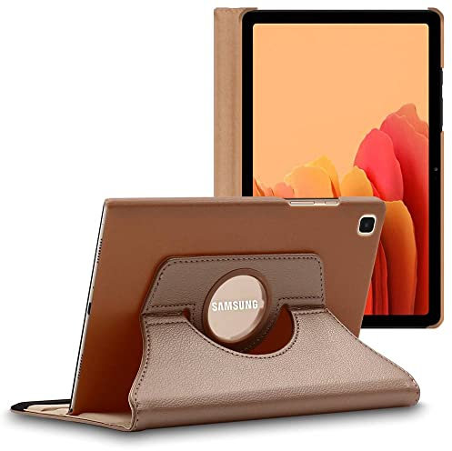 ebestStar - Hülle für Samsung Galaxy Tab A7 10.4 T505 (2022, 2020), Drehbar Schutzhülle, PU-Lederhülle, Rotierende Ständer Etui, Rotating Case Cover, Gold