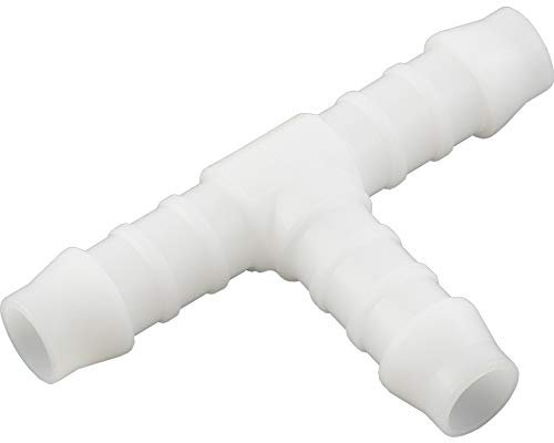 Fittingteile - T-Schlauchverbinder aus Kunststoff POM Weiß für Druckluft Wasser Kraftstoff (Ausführung: T-Verbinder - Schlauch Ø innen: 25 mm)