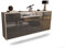 Dekati Sideboard Neudorf hängend (180x77x35cm) Korpus weiß matt - Front Hochglanz Grau - Push to Open