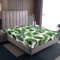 Palmblätter Spannbettlaken, Hawaiian Bettwäsche Sets Monstera Bananenblätter Spannbettlaken Sommer Tropisch Blätter Spannbettlaken Für Wohnzimmer Schlafzimmer Dekor, Grün Weiß,140x200x30