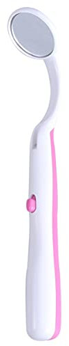 HEALLILY Dental Mundspiegel mit Licht Oral Spiegel Zähne Inspektion LED Spiegel Inspektionsspiegel Kurvenwinkel Zahnarzt Oral Care Tool Zahnarzt Home Use Tools (lila)