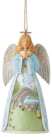 Enesco Jim Shore Regenbogenbrücke Engel zum Aufhängen, 11,7 cm hoch