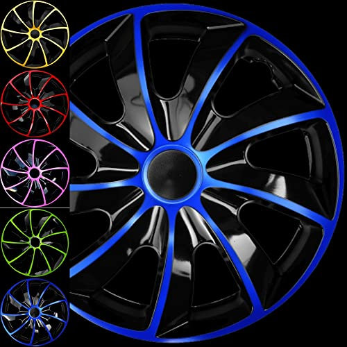 Radkappen Premium Line-zweischichtig lackiert, 4 Stück, Größe und Farbe Wahlbar (Blau, 14 Zoll)