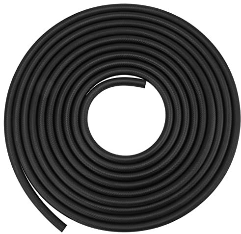 CMOOD 5/16 ID Fuel Line Hose, SAE 30R7, 150 psi, 25' Length, Black, Rubber, Automotive Fuel Hoses, Hose, Fuel Hose