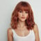 YEESHEDO Damen Perücke Kupferrot Kurz Bob mit pony Locken Natürlich Perücken für Frauen Cosplay Perrucke Wig 14 Zoll (Auburn)