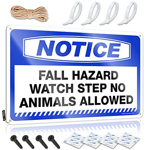 Lustige Alkoholschilder Hinweis Herbst Gefahr Uhr Schritt Keine Tiere erlaubt, Blechschild Balkon Dekor Blechschild für Männerhöhle (Größe: 30 x 40 cm)