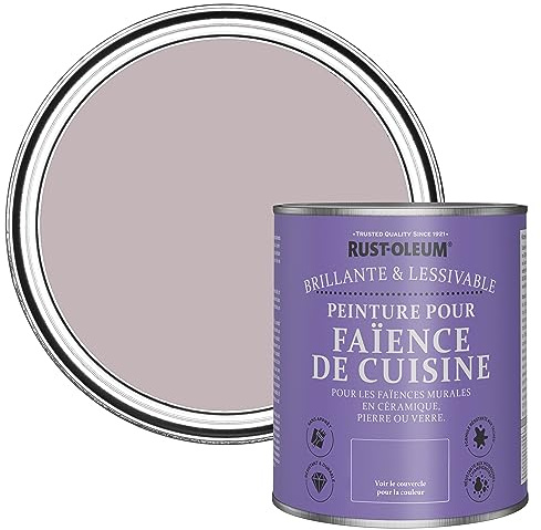 Rust-Oleum Purple Water-Resistant Kitchen Tile Paint in Gloss Finish - Lilac Wine 750ml