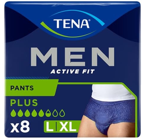Tena - Tena Men Active Fit (Size L/XL) Plus Pants - 8 Pieces