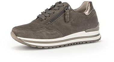 Gabor Damen Low-Top Sneaker, Frauen Halbschuhe,Wechselfußbett,Komfortable Mehrweite (H),Laufschuhe,schnürschuhe,braun/rame,39 EU / 6 UK
