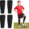 Football Sock Sleeves Soccer Shin Guards Sleeves White Team Leg Sock Sleeve Cut Soccer Socks for Football Games Beginner(Kids)