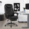 Guessky Chaise de Bureau Ergonomique en Cuir 135°Hauteur Réglable Pivotante avec Repose-Pieds et Repose-tête 300lbs(Noir)