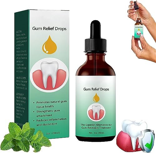 DentiZen Gum Regrowth Drops, DentiZen Zahnfleisch-Nachwuchs-Tropfen, Dentizen Tropfen zum Nachwachsen des Zahnfleisches, Zahnfleischwiederherstellung, verjüngen Sie Ihr Zahnfleisch Leichtigkeit (A)