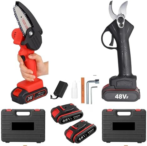 Tijera de poda a batería, más mini motosierra, tijeras eléctricas de jardín para cortar ramas