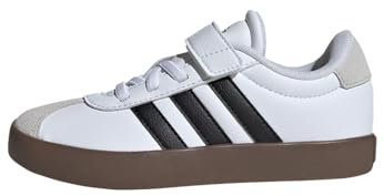 adidas Unisex Kinder VL Court 3.0 Shoes, Cloud White/Core Black/Grey One, 30 1/2 EU