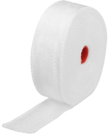QUARKZMAN Cinta de Tela de Fibra de Vidrio Malla de Fibra de Vidrio Tela de Fibra de Vidrio Tejida Cinta Aislante 30m(33 Yardas) x25mmx0.17mm para Reforzamiento y Reparación