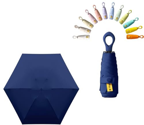 erised's bifrost Mini Faltender Regenschirm Freien UV Schutz,kreativer Ringgriff,Sonnenschutz Klein für Koffer Taschenschirm,Beschichtung Gegen Feuchtigkeitsschäden für Damen und Kinder Reise