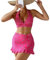 TIMELYE Meerjungfrauenflosse Mädchen Sport Große Größen Damen Bandeau Bikini Damen Größe Push Up Bikini Bikini Mädchen Damen Badeanzug Schwarz Damen Umstandsbikini(1-Hot Pink,M)