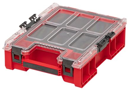 QBRICK SYSTEM Werkzeugkoffer Werkzeugkasten Leer Werkzeugkiste ONE Organizer M Plus 2.0 MFI RED Ultra HD Rot 275 x 375 x 130 mm