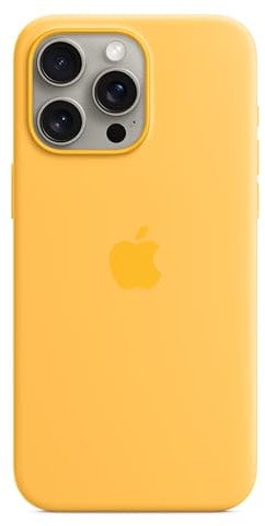 Apple Funda de Silicona con MagSafe para el iPhone 15 Pro MAX - Amarillo Solar 