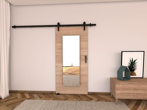 MINIO go for it - Schiebetür Komplettset Lift I, 106 cm Breit, Schiebetüren, Wandmontage, Schiebetürsystem, Zimmertüren - Sonoma Eiche