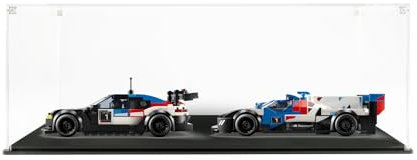 icuanuty Acrylic Display Case for Lego Speed Champions BMW M4 GT3 & for BMW M Hybrid V8 Race Car 76922, Dust Protected Storage and Organize Display Box for Lego model, Size: 26x20x14 cm