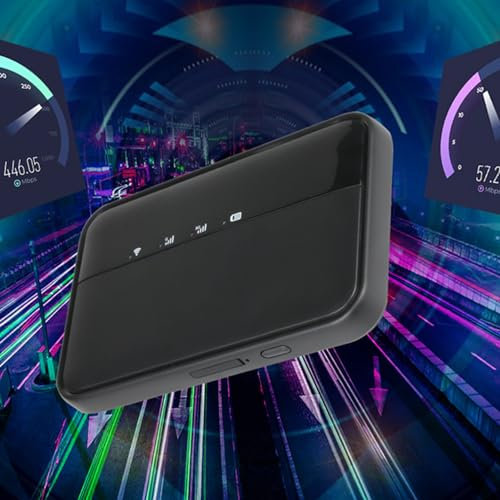 Punto de Acceso Móvil 5G, Punto de Acceso WiFi Portátil para Viajes, Enrutador Inalámbrico Adaptador WiFi 6e con Ranura para Tarjeta Nano SIM, Compatible con 16 Dispositivos,