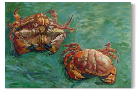 artboxONE Galerie-Print 150x100 cm Zwei Krebse - Vincent Van Gohg hochwertiges Acrylglas auf Alu-Dibond von Carina