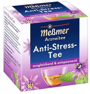 Meßmer Anti-Stress Tee | ausgleichend & entspannend | Arzneitee | 9 Teebeutel