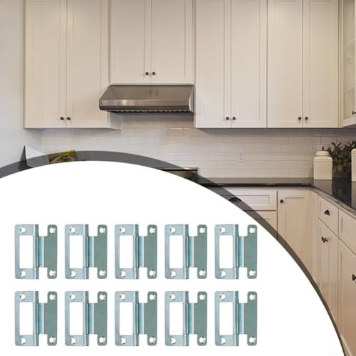 Lot de 10 charnières à manivelle en acier robuste pour portes de placard, caravanes, mobil-homes, plaqué zinc