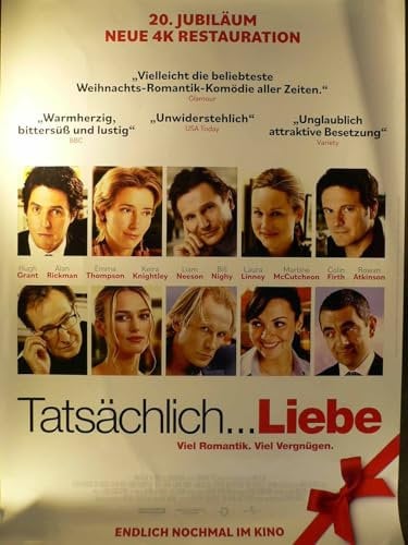 Tatsächlich Liebe - Hugh Grant - Liam Neeson - Filmposter A1 84x60cm gerollt