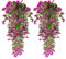 HBell Lot de 4 fleurs artificielles à suspendre, résistantes aux UV, plantes tombantes pour mur, maison, jardin, cour, terrasse, mariage, décoration intérieure et extérieure (puzzle)