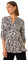 Roman Originals Pintuck Shirt for Women Ladies Jersey Blouse Collarless Top Flare Crinkle Notch Neck Tunic 3/4 Length Sleeve Longline Smart Casual Party Going Out - Cream Noir - Size 20