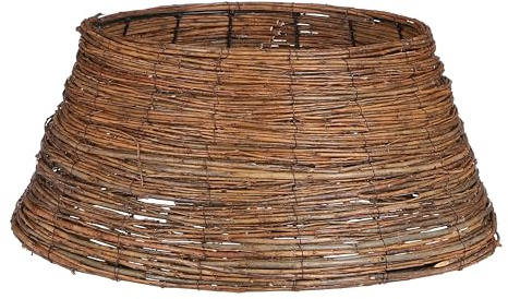 MICA Decorations Jupe de Sapin Noël - H21 x Ø50 cm - Branches de Saule - Brun