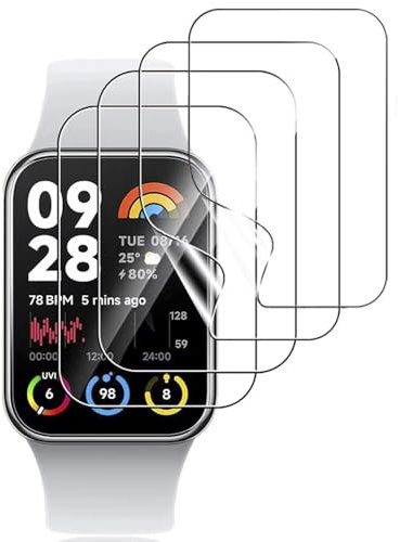 Renwox 5pcs pellicola idrogel screen protector per Xiaomi Smart Band 9 Pro/Mi Band 9 Pro Pellicola protettiva flessibile HD trasparente TPU [Touch Sensitive] [Bubble Free]