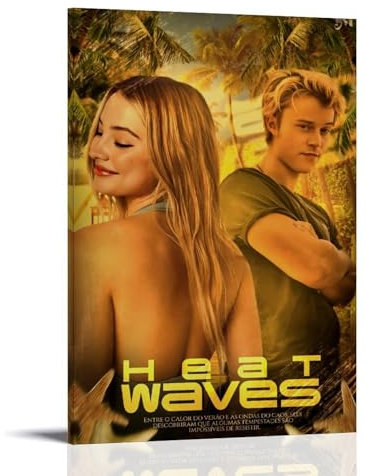 NJGUO Heat Waves Album, Ölgemälde auf Leinwand, Wandposter und moderne Kunstmalerei, Schlafzimmer, Dekoration, Poster, 40 x 60 cm, Stil Rahmen