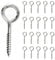 20 Pcs Eye Hooks Screw, 62mm Stainless Steel Heavy Eye Bolts Screw in, Safe for Indoor and Outdoor Use